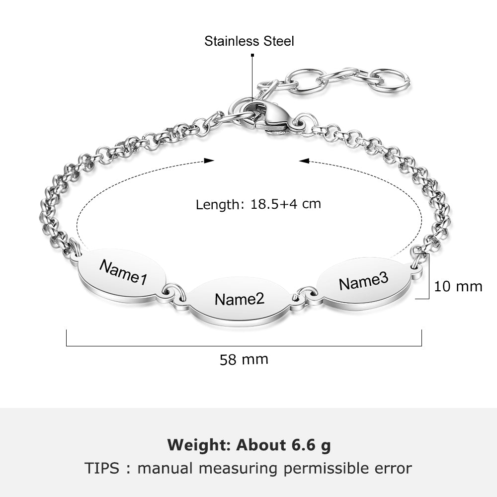Engraving Stainless Steel Bracelet