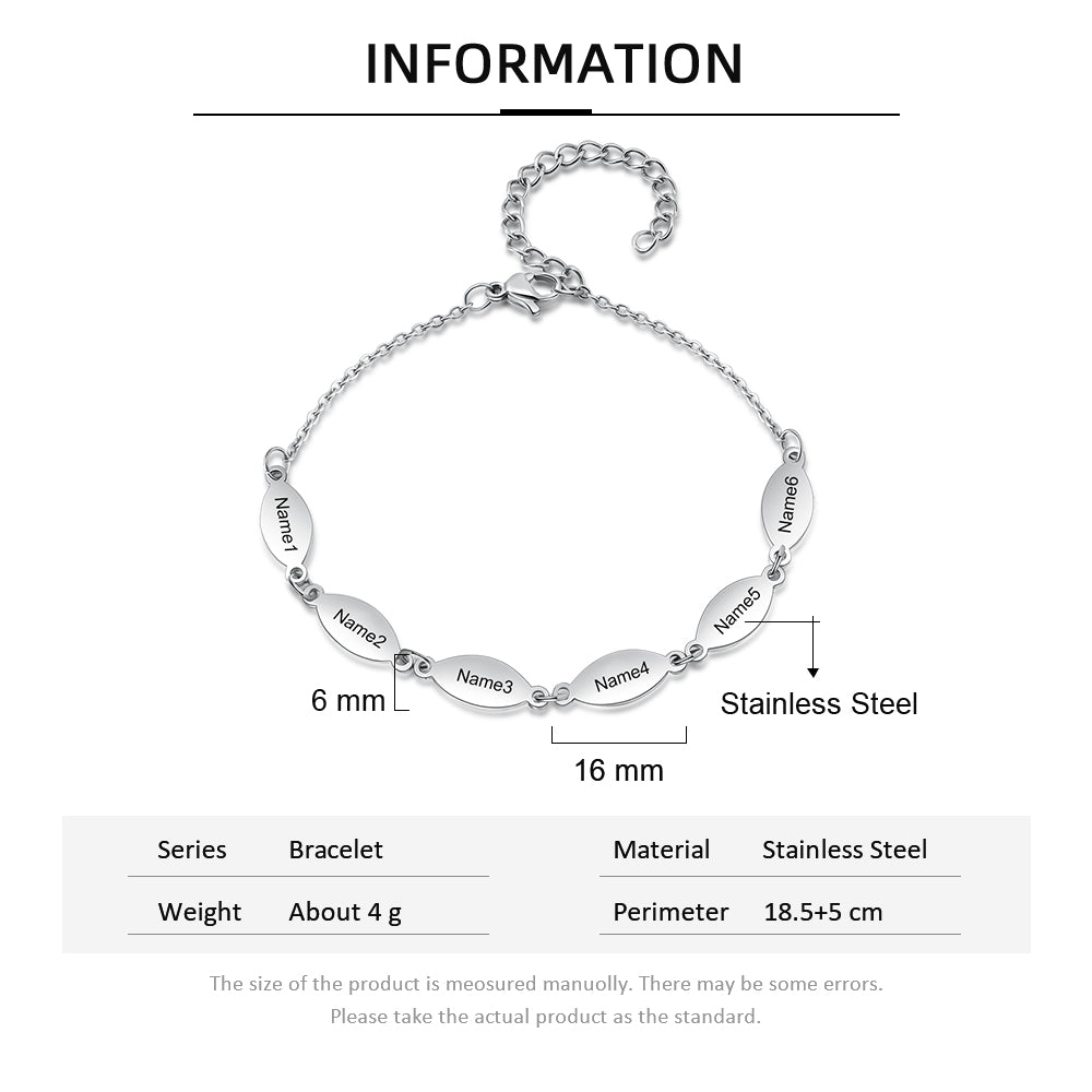 Engraving Stainless Steel Bracelet