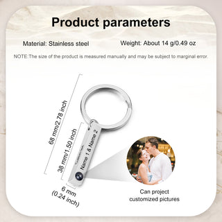 Custom Photo Projection Keychain