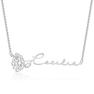 Custom Name Birthflower Necklace