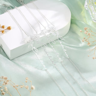 Custom Name Birthflower Necklace