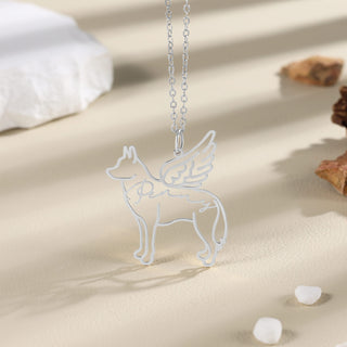 Custom Name Necklace with Dog
