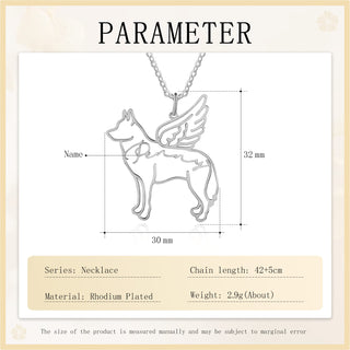 Custom Name Necklace with Dog