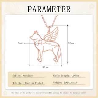 Custom Name Necklace with Dog