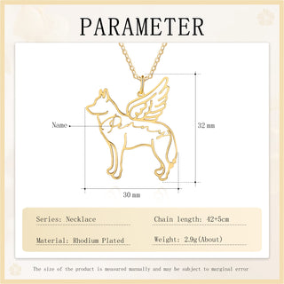 Custom Name Necklace with Dog