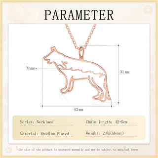 Custom Name Necklace with Dog