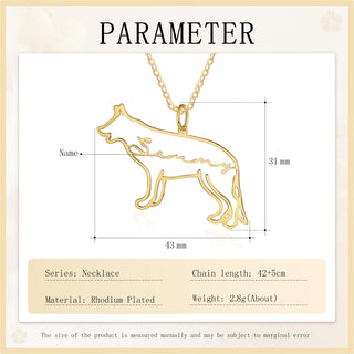Custom Name Necklace with Dog
