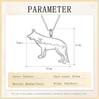 Custom Name Necklace with Dog