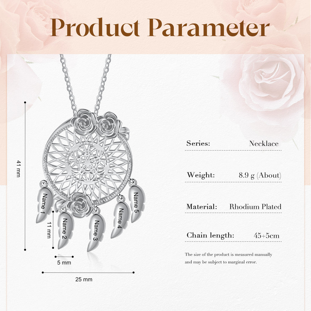 Custom Name Dreamcatcher Necklace