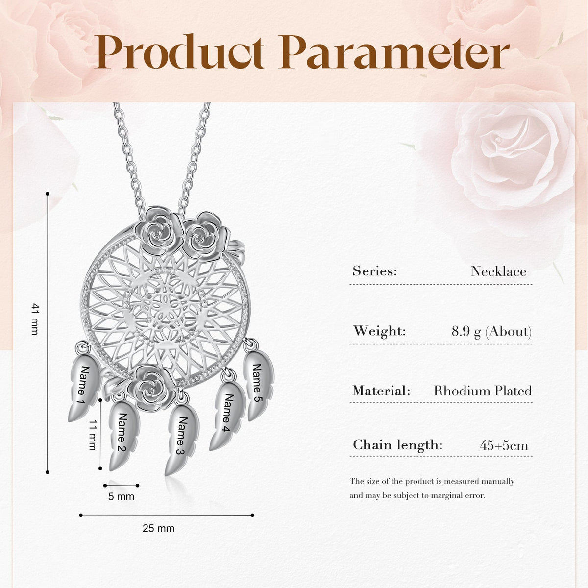 Custom Name Dreamcatcher Necklace