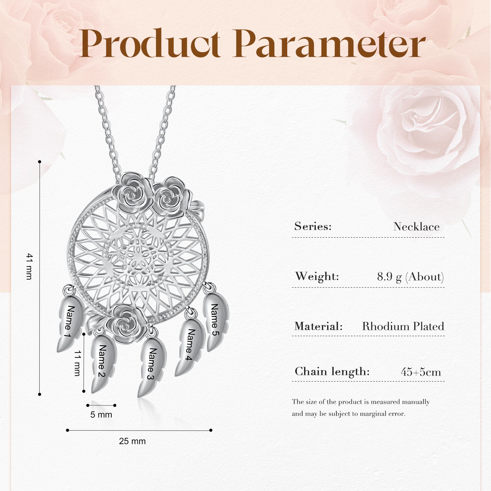 Custom Name Dreamcatcher Necklace