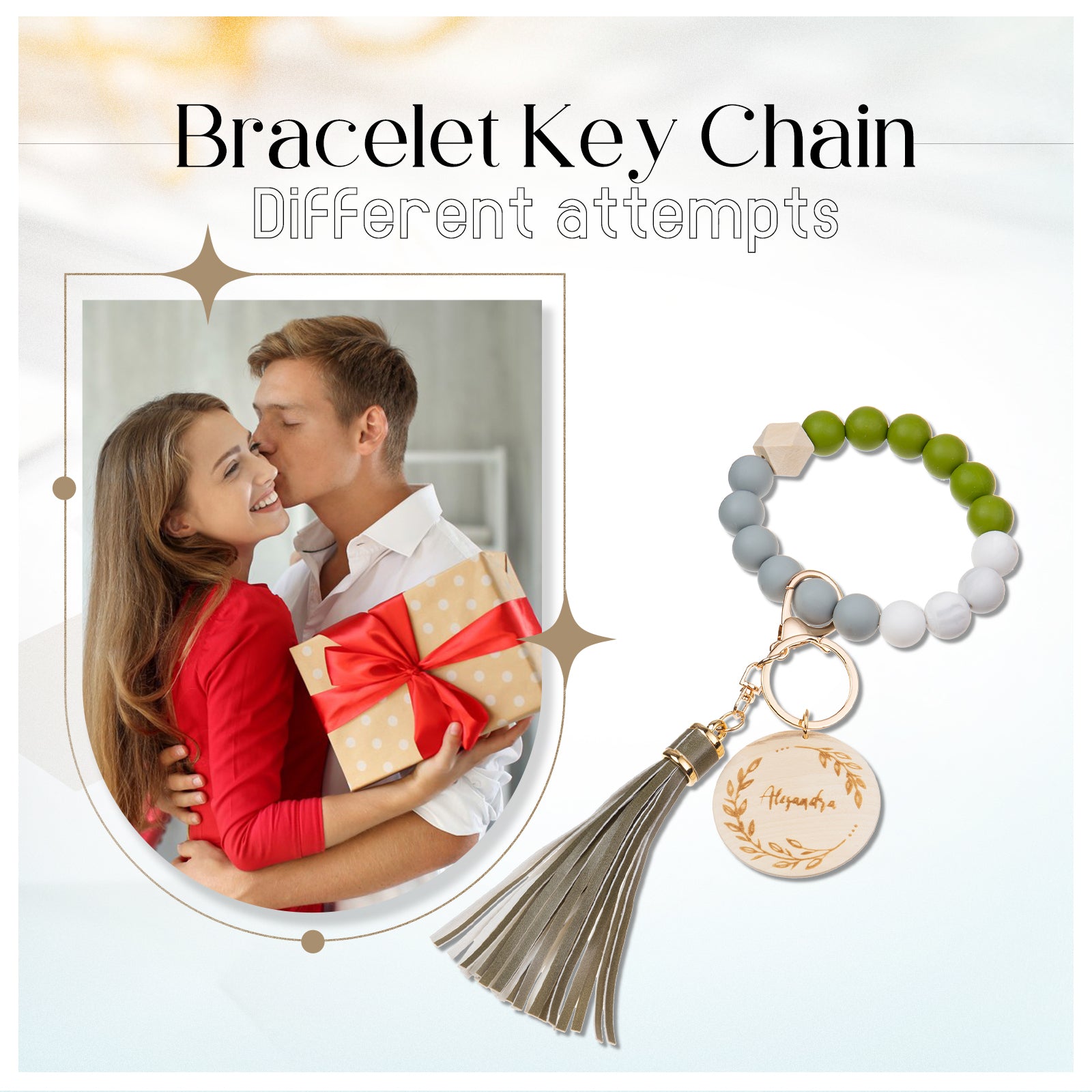 Custom Name Bracelet Keychain