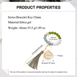 Custom Name Bracelet Keychain