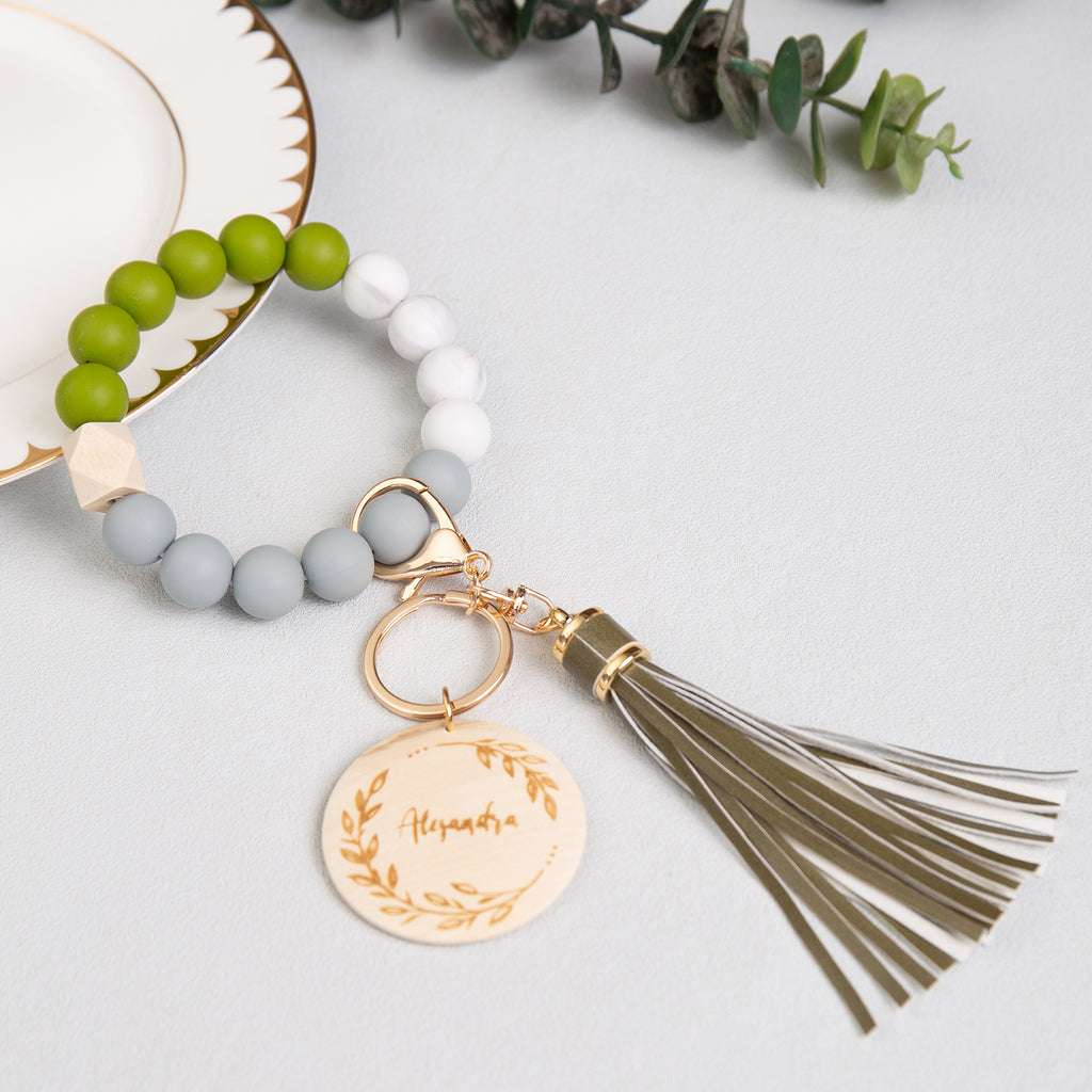 Custom Name Bracelet Keychain