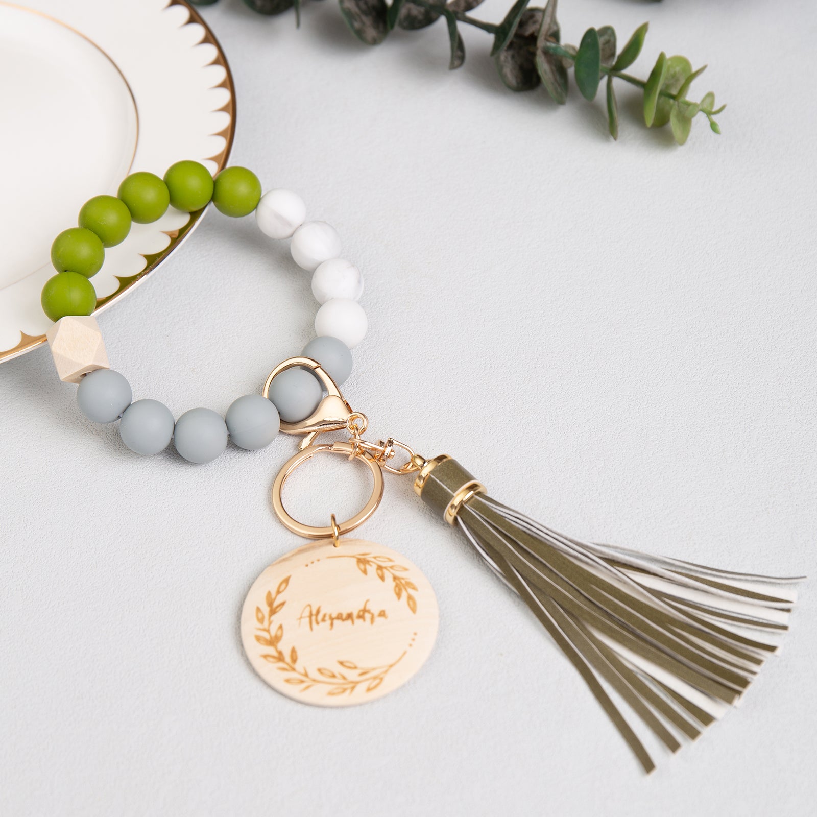 Custom Name Bracelet Keychain