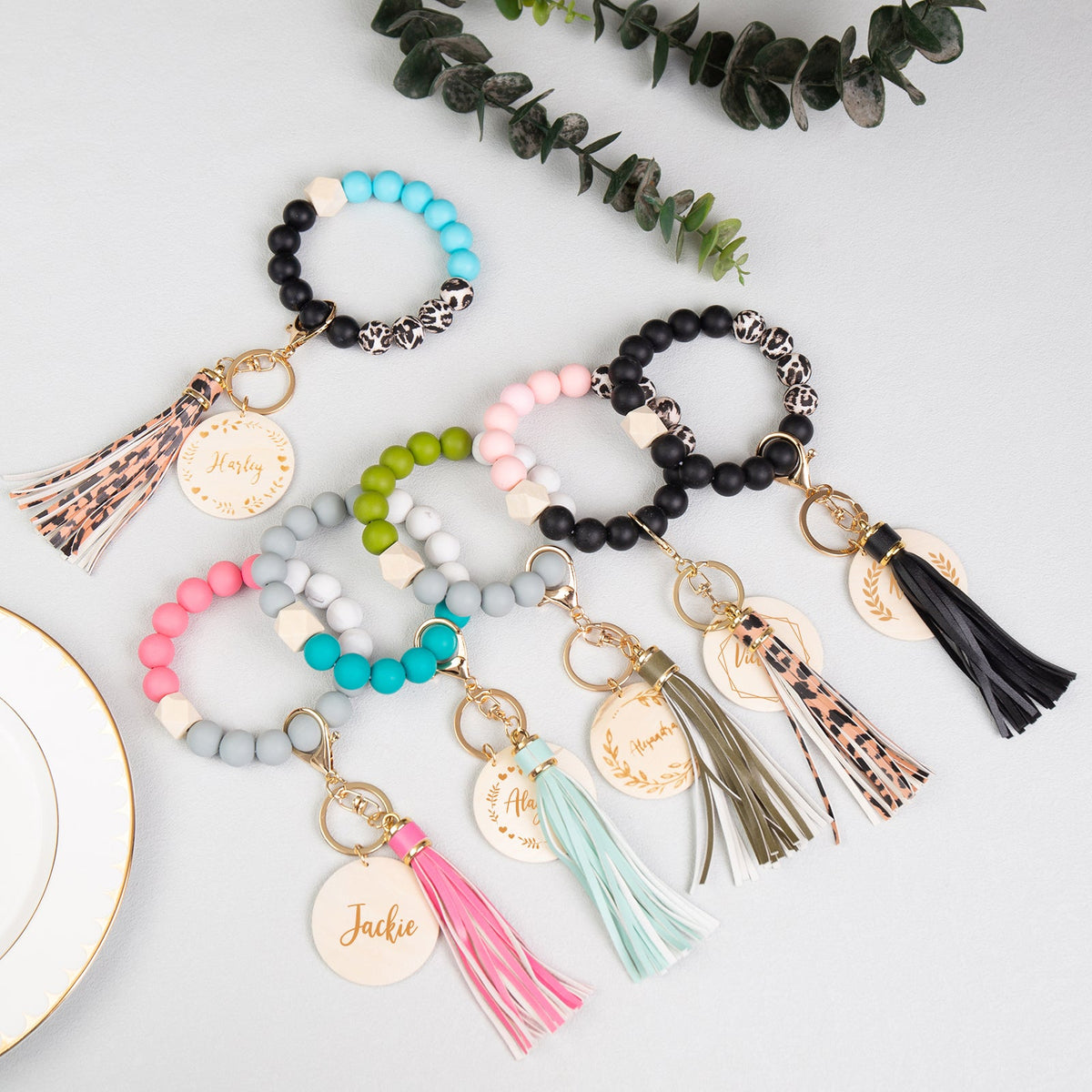 Custom Name Bracelet Keychain