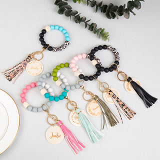 Custom Name Bracelet Keychain