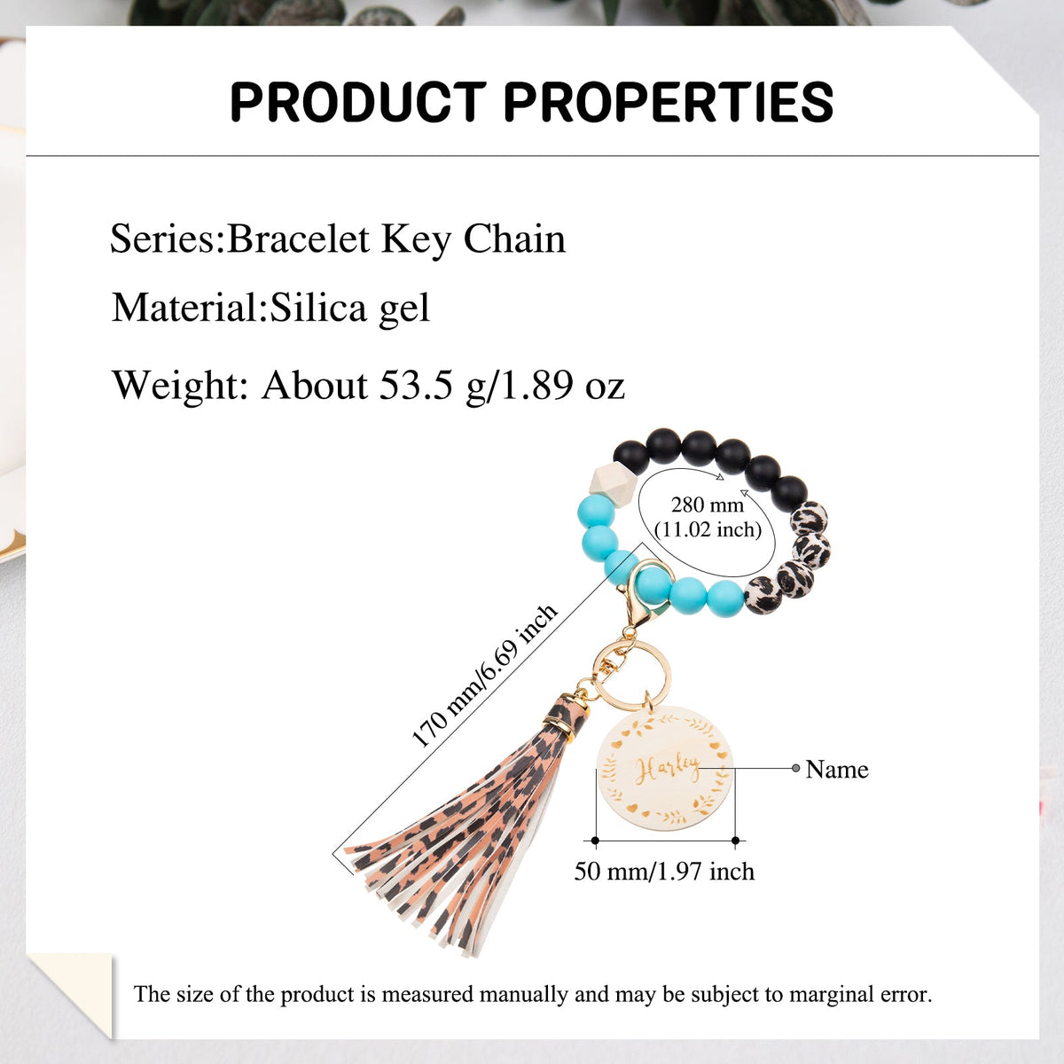 Custom Name Bracelet Keychain