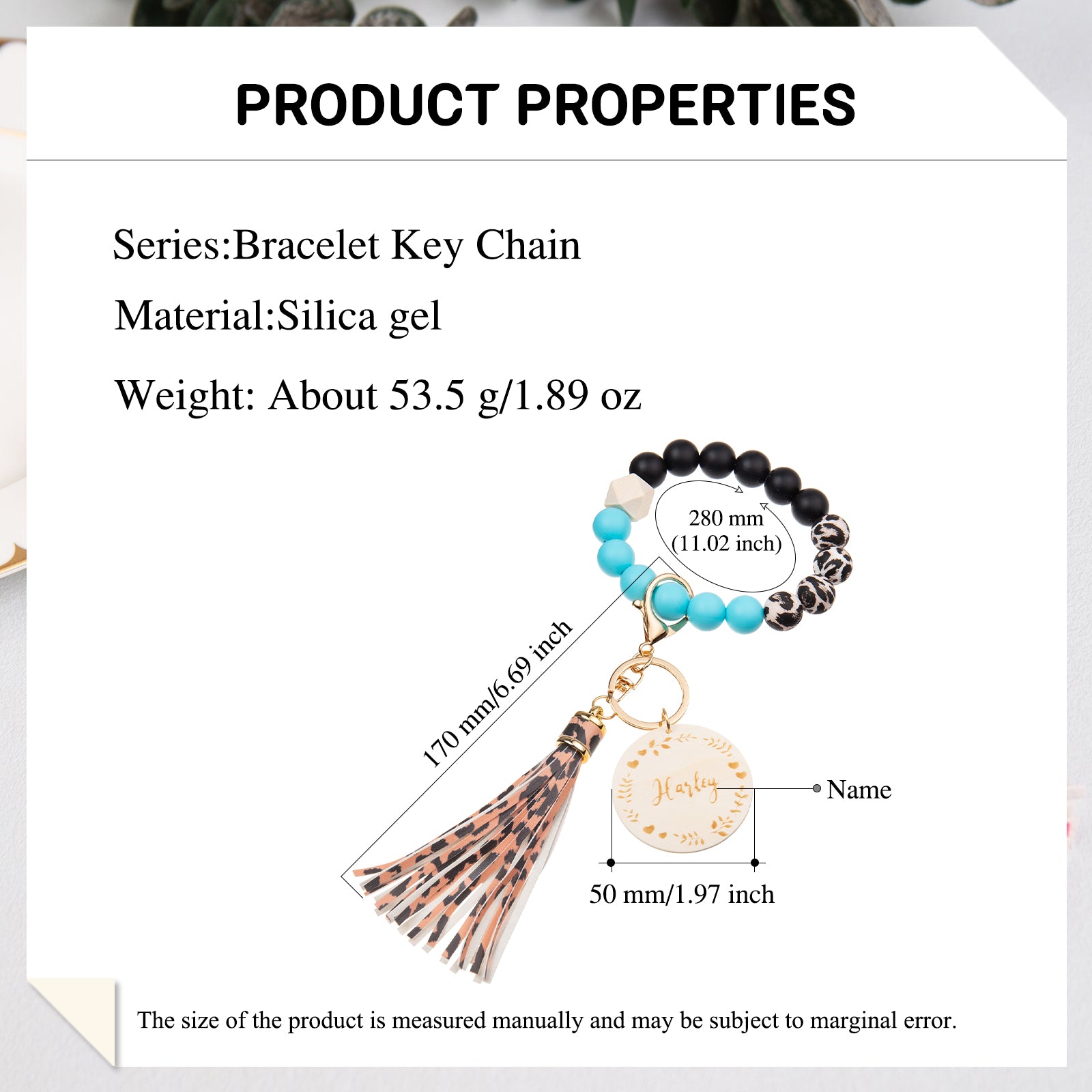 Custom Name Bracelet Keychain