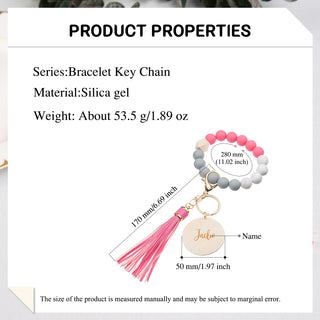 Custom Name Bracelet Keychain