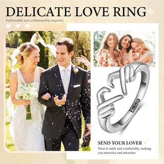 Custom Name Heart Ring