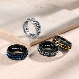 Custom Roratable Men's Ring