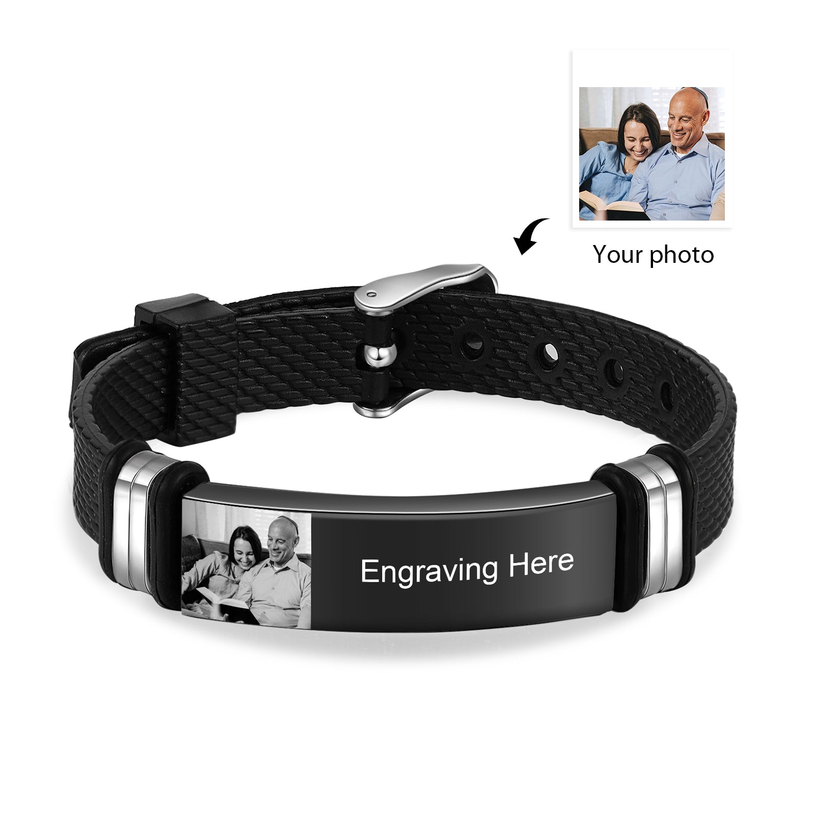 Custom Photo Bnagle Bracelet