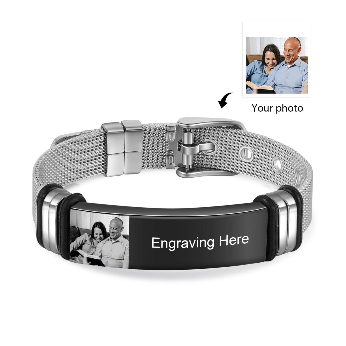 Custom Photo Bnagle Bracelet