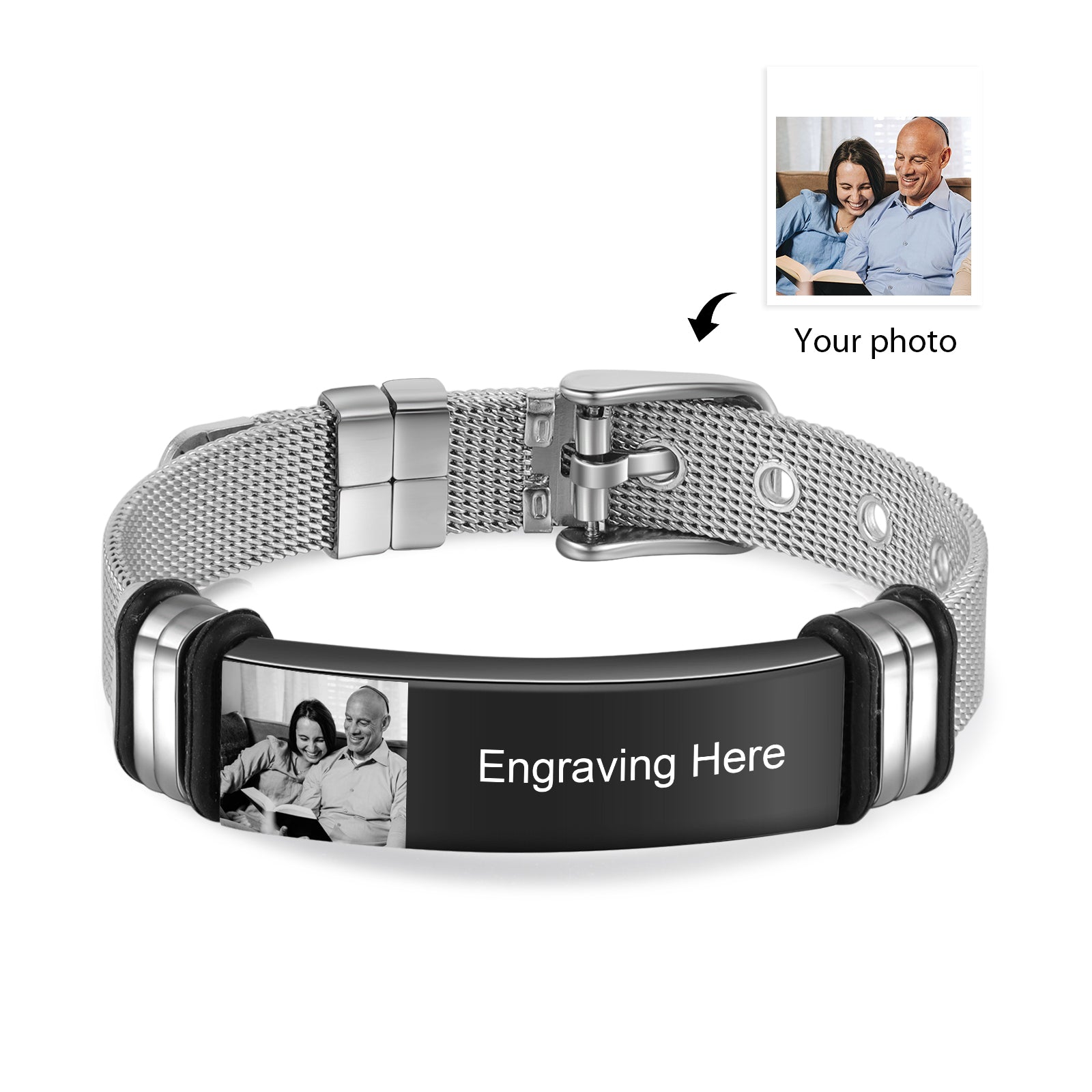 Custom Photo Bnagle Bracelet