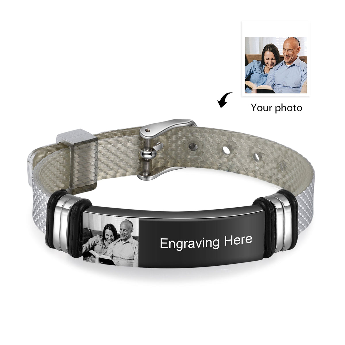 Custom Photo Bnagle Bracelet