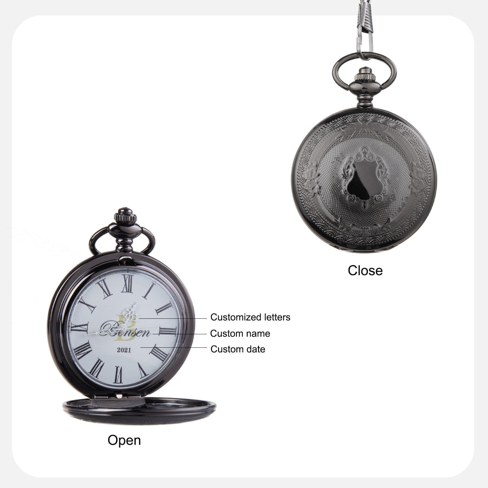 Custom Letter Pocket Watch