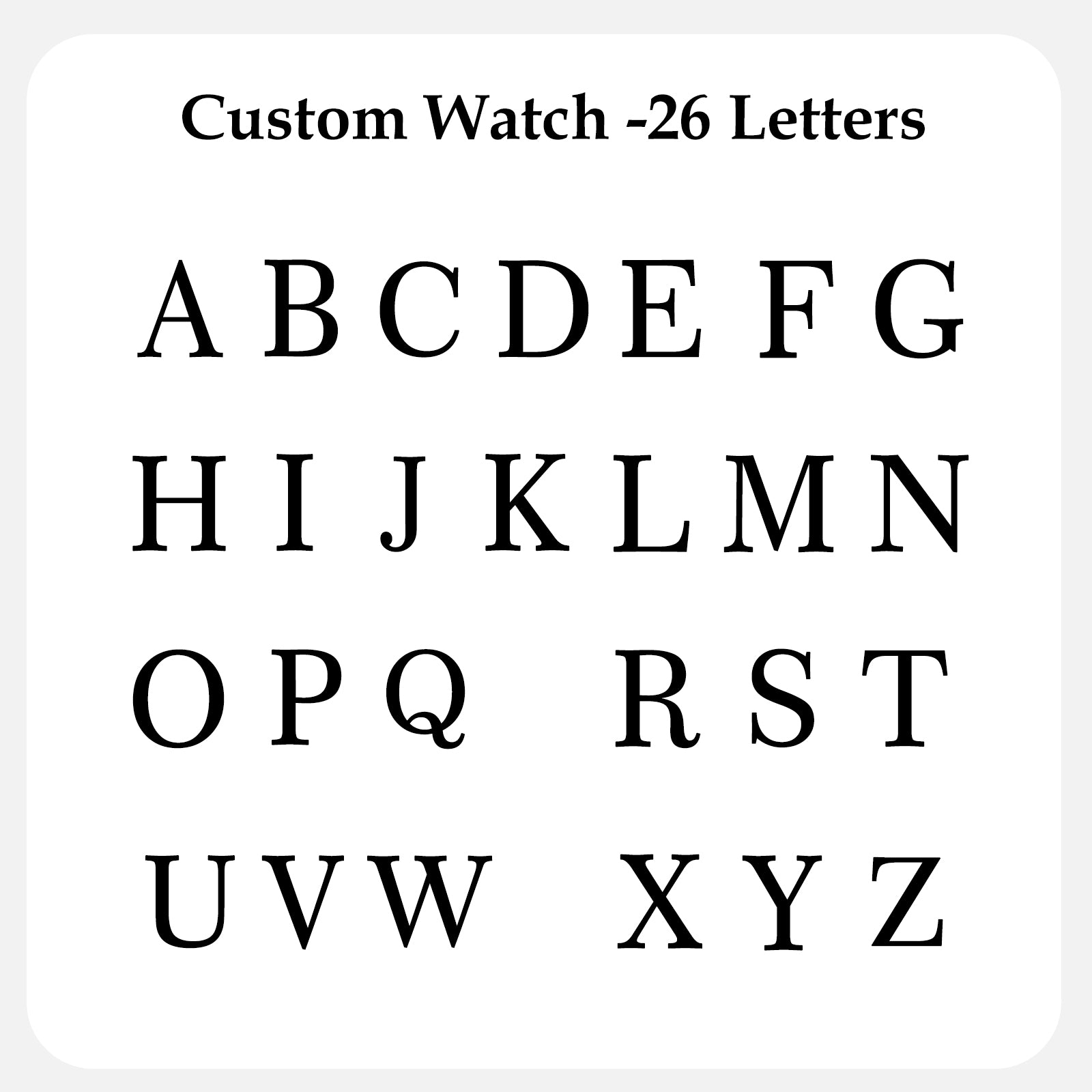 Custom Letter Pocket Watch