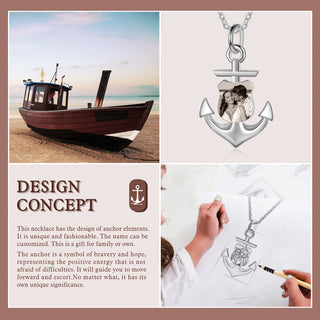 Custom Photo Anchor Necklace