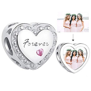 Custom Photo Heart Charm