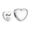 925 Sterling Silver Custom Heart Photo Charm