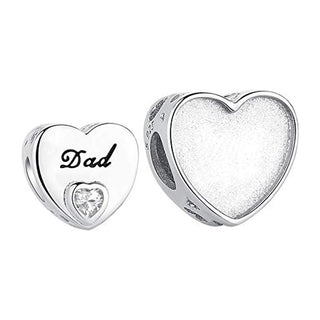 925 Sterling Silver Custom Heart Photo Charm