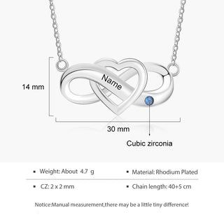 Custom Birthstone Infinity Necklace