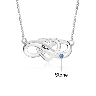 Custom Birthstone Infinity Necklace