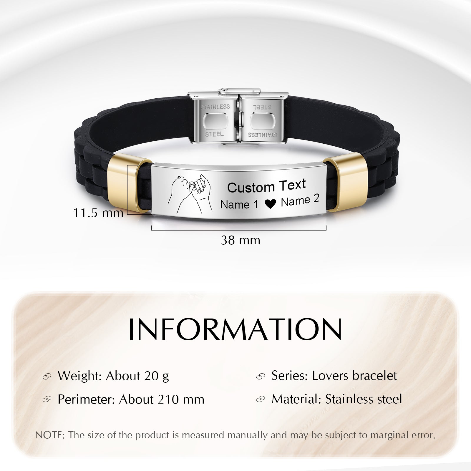 Custom Name Stainless Steel Bracelet