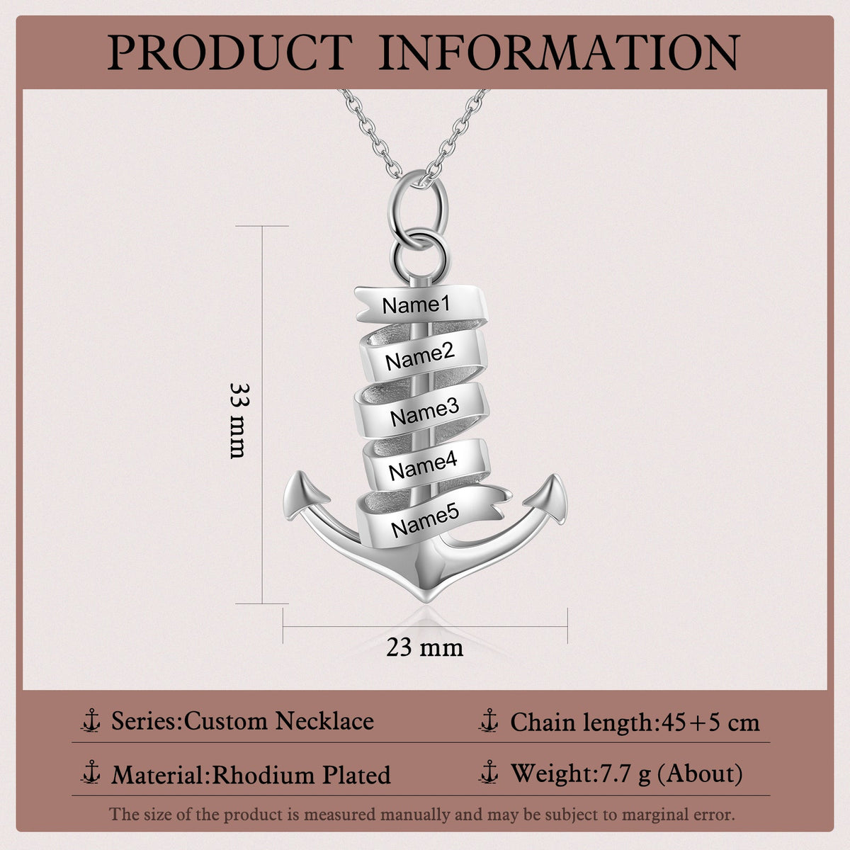 Custom Name Anchorn Necklace