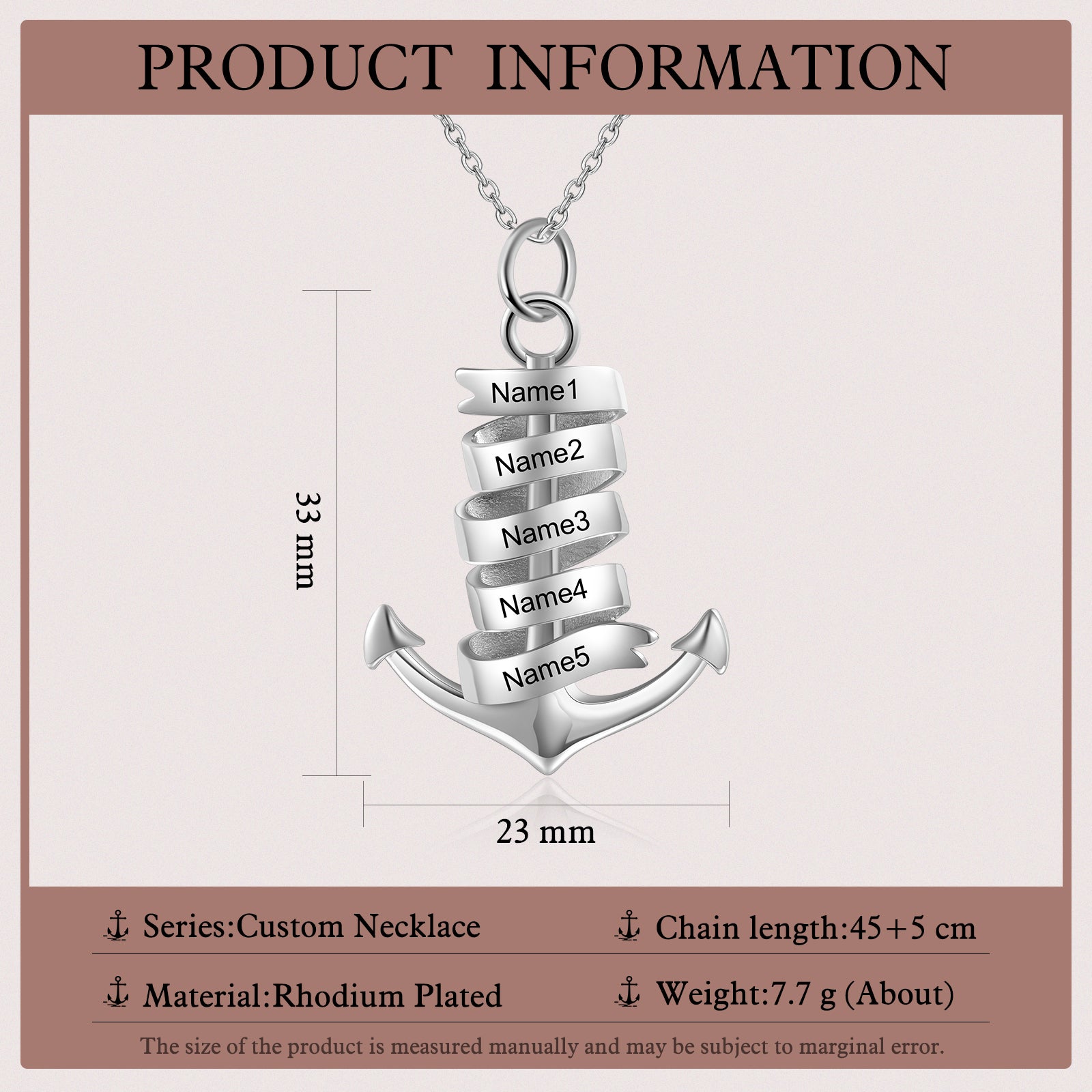 Custom Name Anchorn Necklace