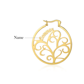 Personalized Name Family Tree Earrings