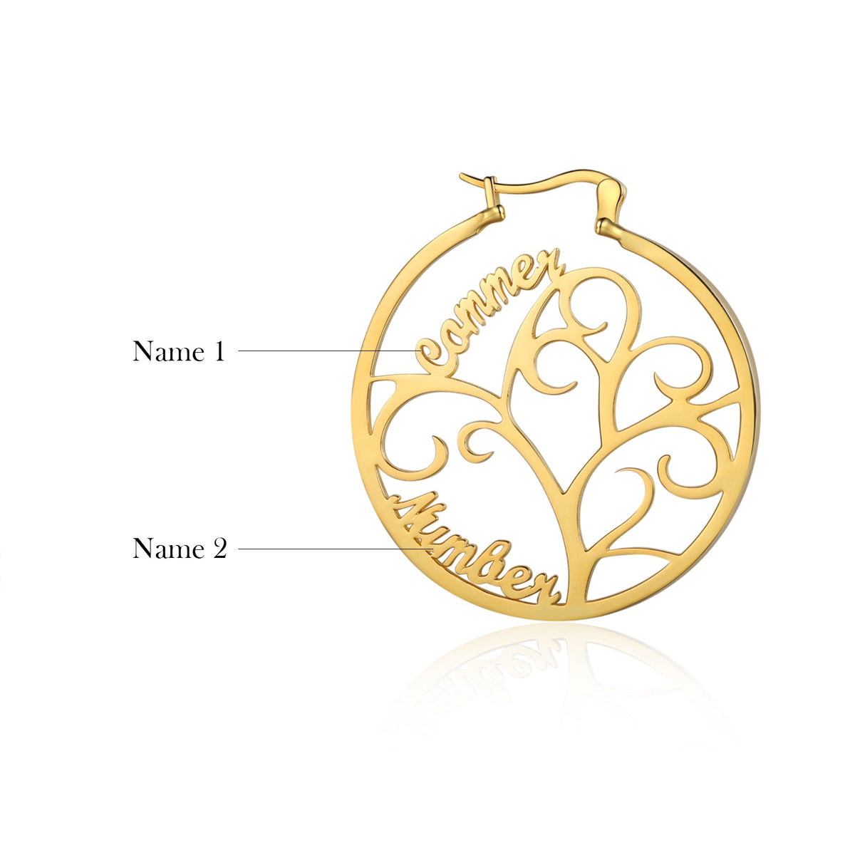 Personalized Name Family Tree Earrings