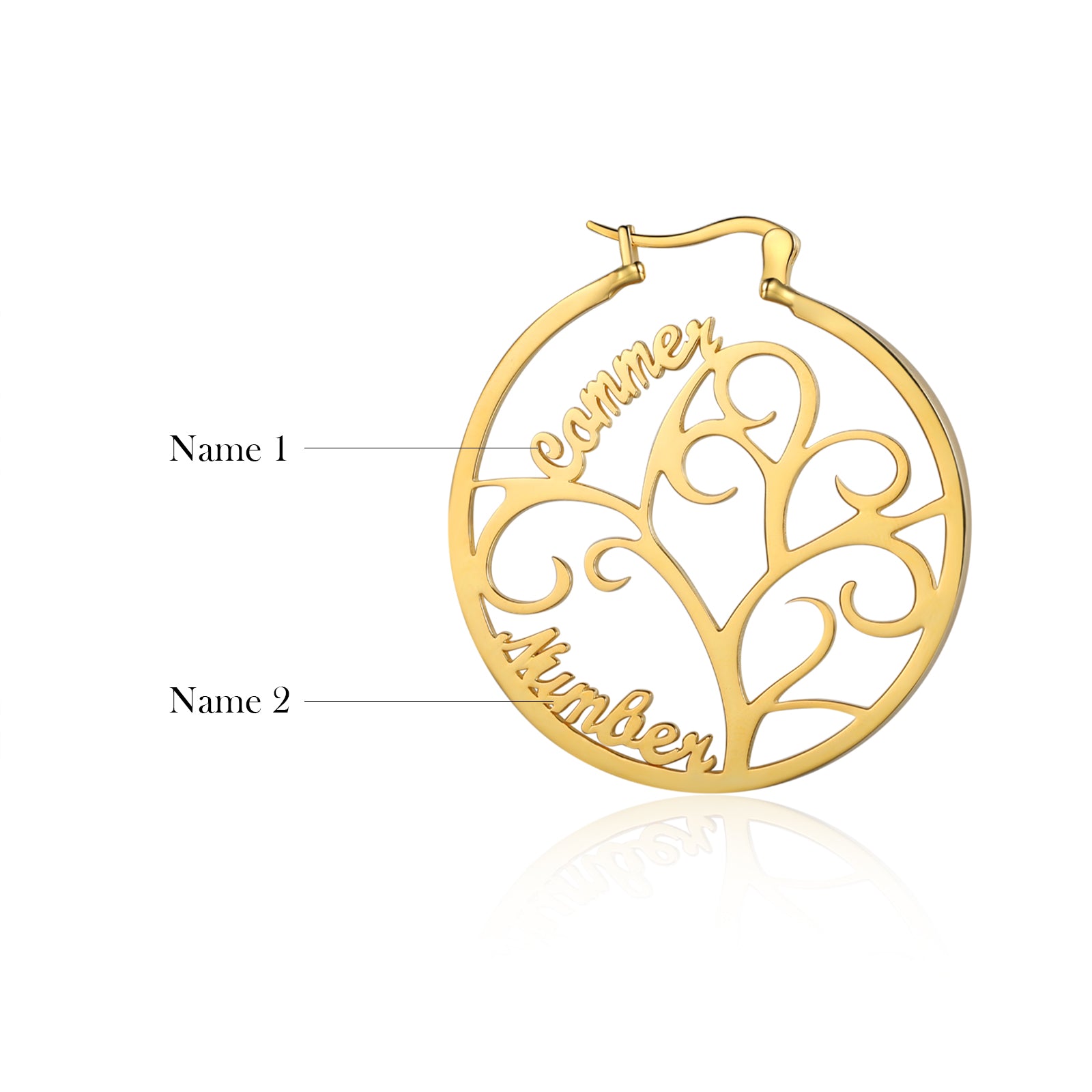 Personalized Name Family Tree Earrings