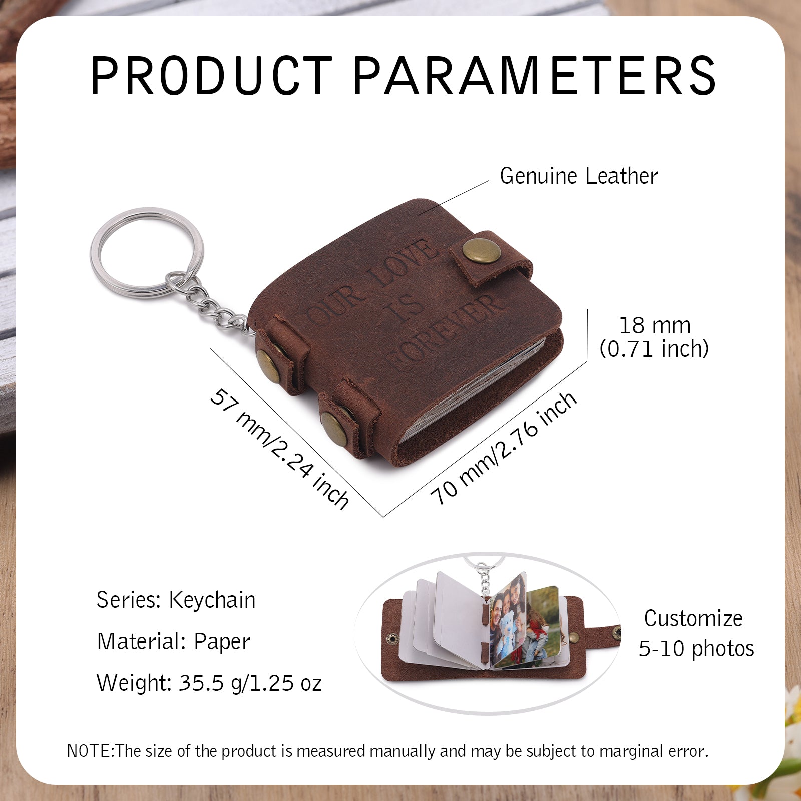 Mini Photo Album Keychain
