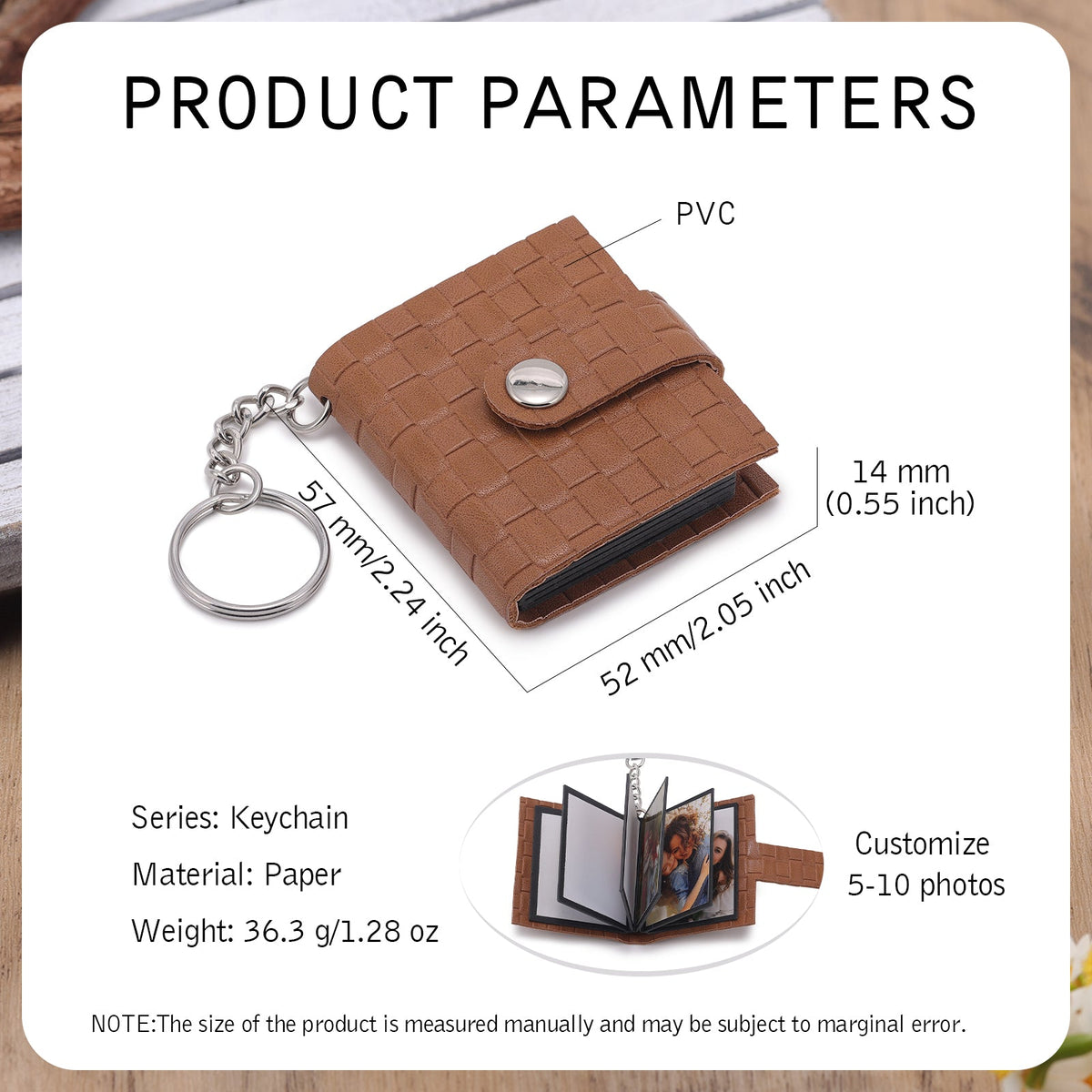 Custom Mini Photo Album Keychain