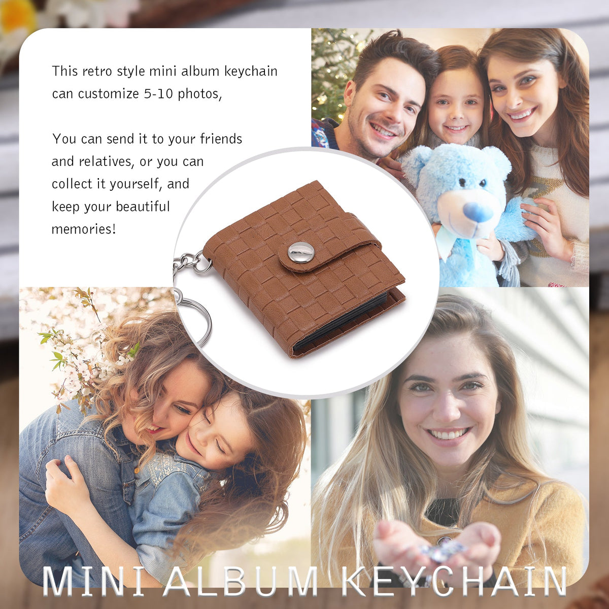 Custom Mini Photo Album Keychain