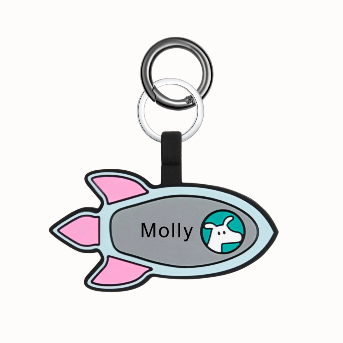Personalized Rocket Dog Tag