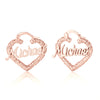 Custom Name Heart Earrings