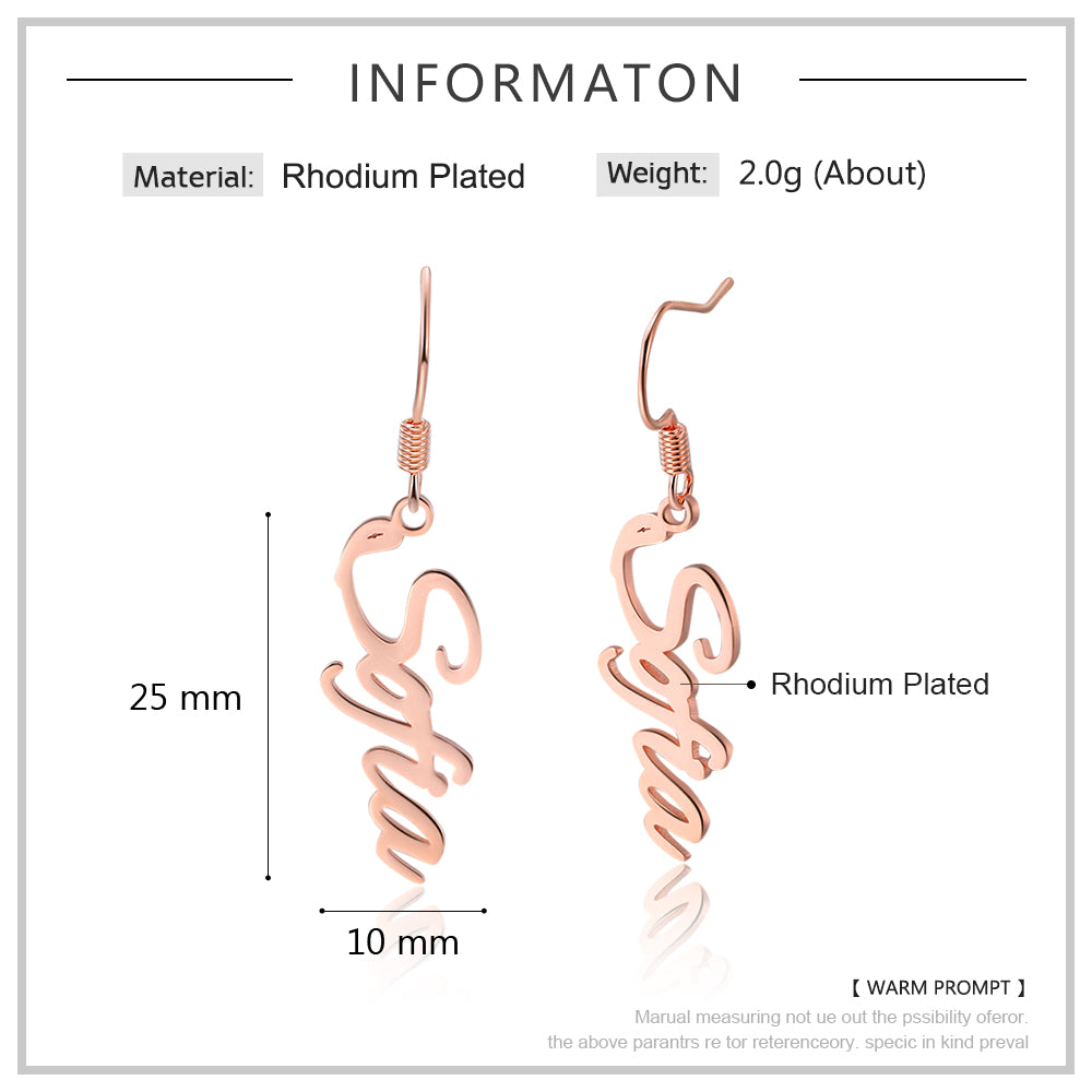Personalized Name Earrings
